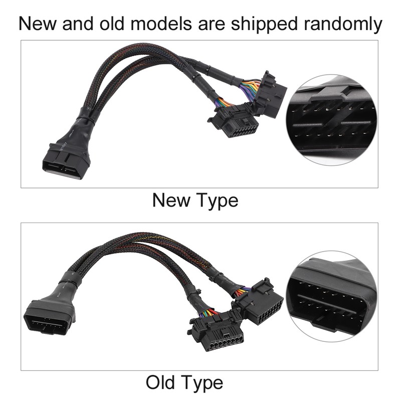 1 to 2 OBD Adapter Splitter Y Cable Extension Cord