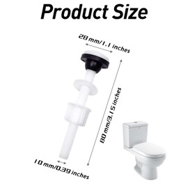 4 Pack Plastic Toilet Tank Bolts, M10 Toilet Cistern to Toilet Pan Fixing Fitting Sealing Kit Close Coupling Bolts WC Tank to Bowl Bathroom Toilet Repair Kits