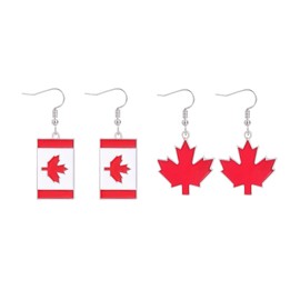 Canada Day Earrings for Women Canada Souvenirs Earrings Canada Flag Earrings Maple Leaf Earrings Canada Day Decorations Canadian Souvenirs Gifts for Women Girls