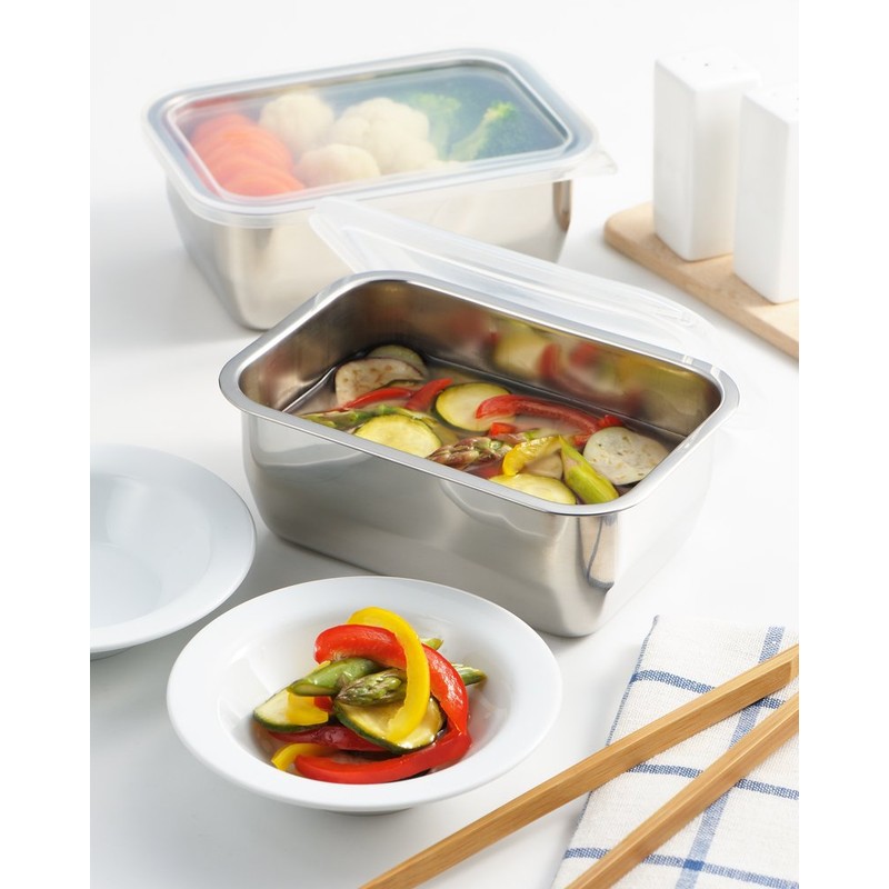 Gogi YJ2612 Stainless Steel Storage Containers, Set of 2