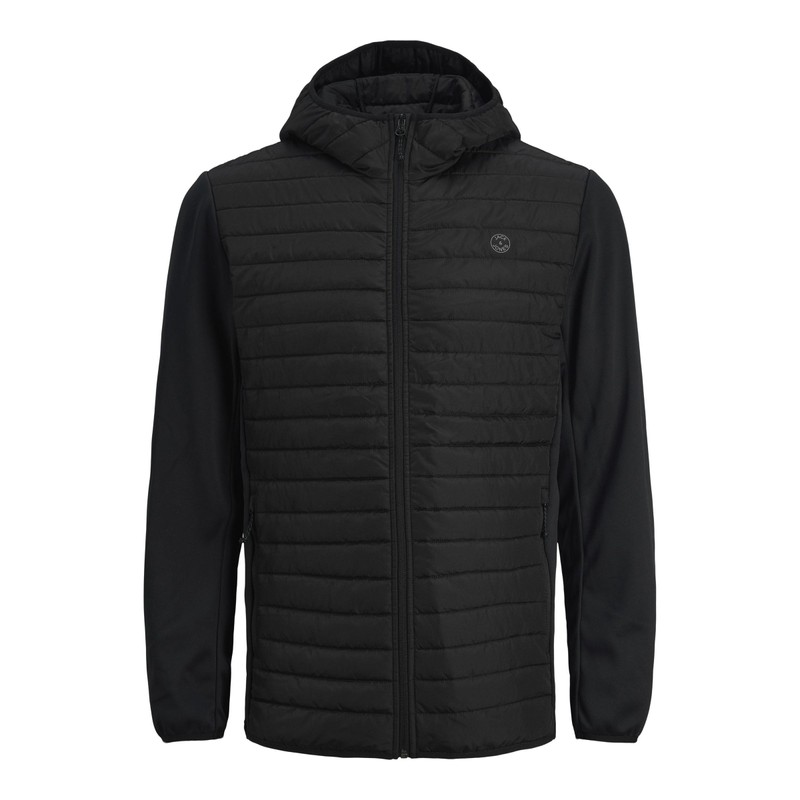 JACK & JONES Male quilted jacket, lightweight, Black 3, m