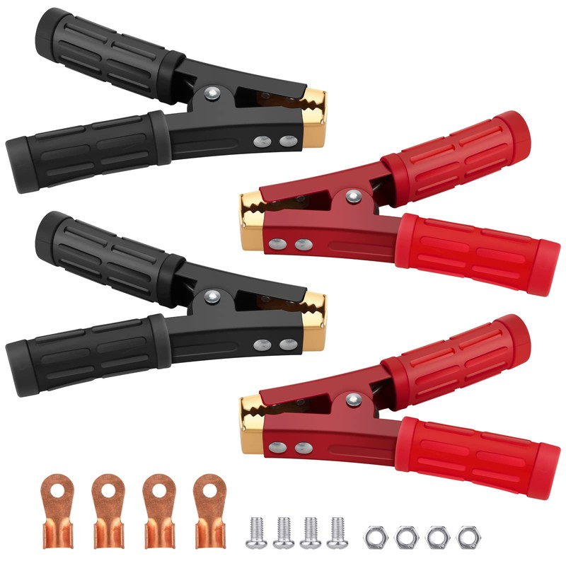 KMNEI 4PCS Battery Jumper Cable Clamps Heavy Duty,1000A Battery Charging