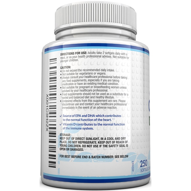 Omega 3 Fish Oil 2200mg & Vitamin D3 2000IU -