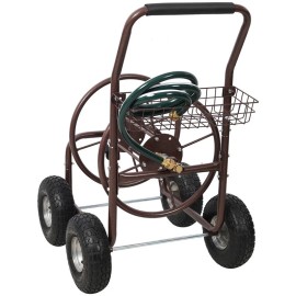 Unbranded Hose Reel Cart 250ft. Heavy Duty Garden Water Yard Planting w/ Basket & Wheels