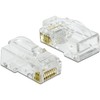DELOCK RJ45 para PRENSADO+Corte+CURVA Macho CAT.6 UTP 20 PIEZAS