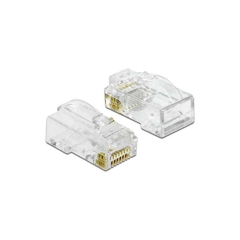 DELOCK RJ45 para PRENSADO+Corte+CURVA Macho CAT.6 UTP 20 PIEZAS
