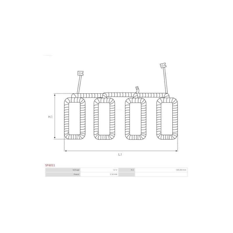 Brand new AS-PL Starter motor field coil - SF6011