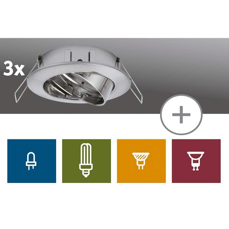 Paulmann 99743 (997.43) 2Easy Spot set, Premium, swivelling, Brushed iron,