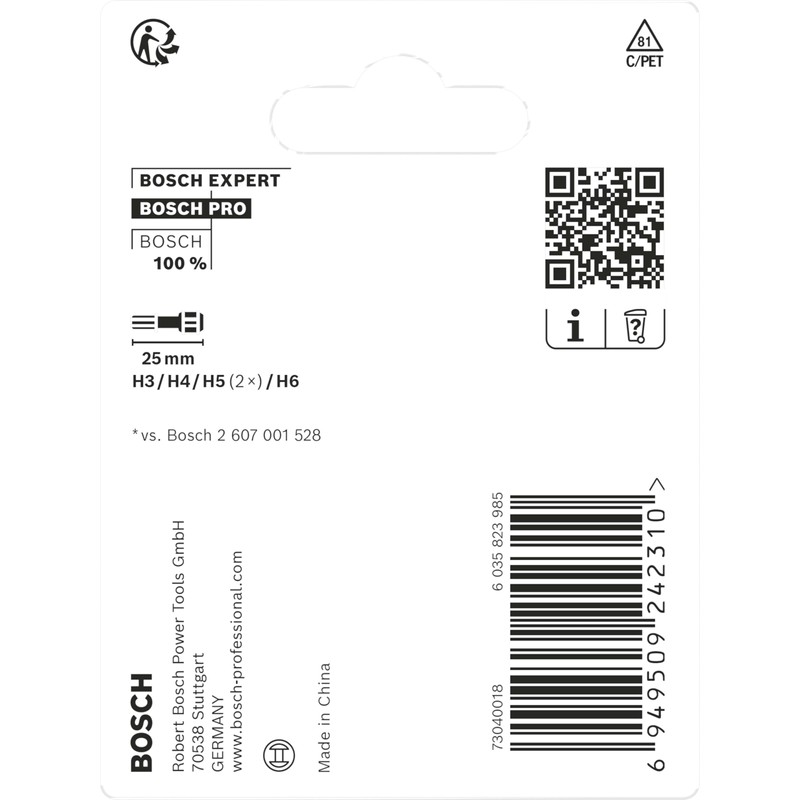 Bosch 5 x Pro Hex Impact Bit (100 x 75