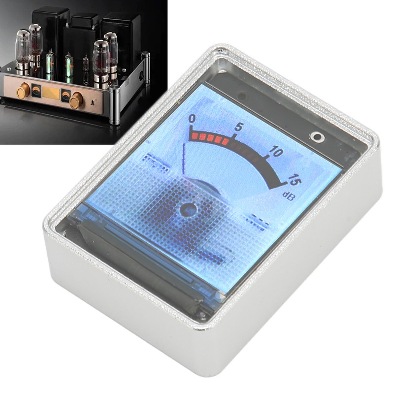 VU Meter Aluminium Alloy Shell 1.3 Inch Display Voice Activated