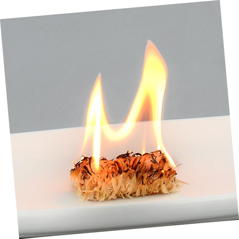 IWOWHERO 50pcs Wooden Firelighters Carbon Wax Sticks Natural Igniters for