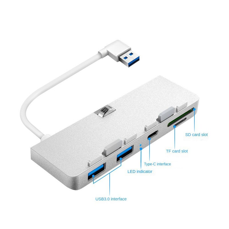 USB 3.0 Hub, Type-C+USB3.0 * 2+SD/TF 5-in-1 Adapter for iMac,