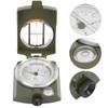 DC60‑2A Aluminium Alloy Foldable Multifunctional Luminous Compass Outdoor SuppliesArmy Green