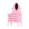 1:12 Scale Dollhouse Toilet Table High Simulation Wooden Miniature Dressing