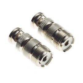 Keple UHF Socket To BNC Plug - Male Female SO-239 RF Coaxial Coax Adapter, Pack Of 2