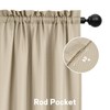GAOMON Kitchen Curtains 2 Pieces Taupe Waterproof Rod Pocket Waffle