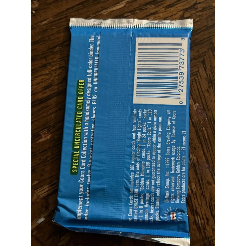 1995 Coors Trading Card Pack - 8 Cards Per Pack