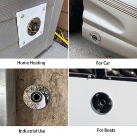 Thru Hull Exhaust Skin Fitting,24mm Stainless Steel 316 Thru Hull Exhaust Tube Pipe Socket Hardware with Bolts and Nuts for 24mm for Diesel Parking heaters Boat Marine Car Truck (24mm Straight)