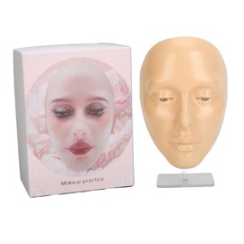 5D Silicone Makeup Practice Face Teaching Face Eye Cosmetic Mannequin Board for Cosmetology White