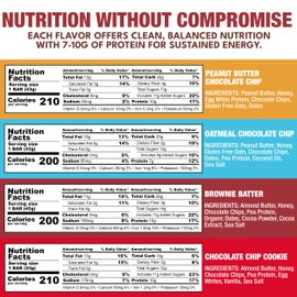 KiZE Energy Bars - Best Sellers Variety Pack - Gluten Free, Dairy Free Options, Non-GMO, and High Protein Meal Replacement Energy Bars, Clean and Simple Food Ingredients - 7-10g High Protein Snacks, (10 Count)