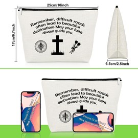 Confirmation Gifts for Women Makeup Bag Baptism Gifts for Daughter Christian Religious Present for Women First Communion Cosmetic Bag for Her Goddaughter Travel Pouch Christmas Birthday Present