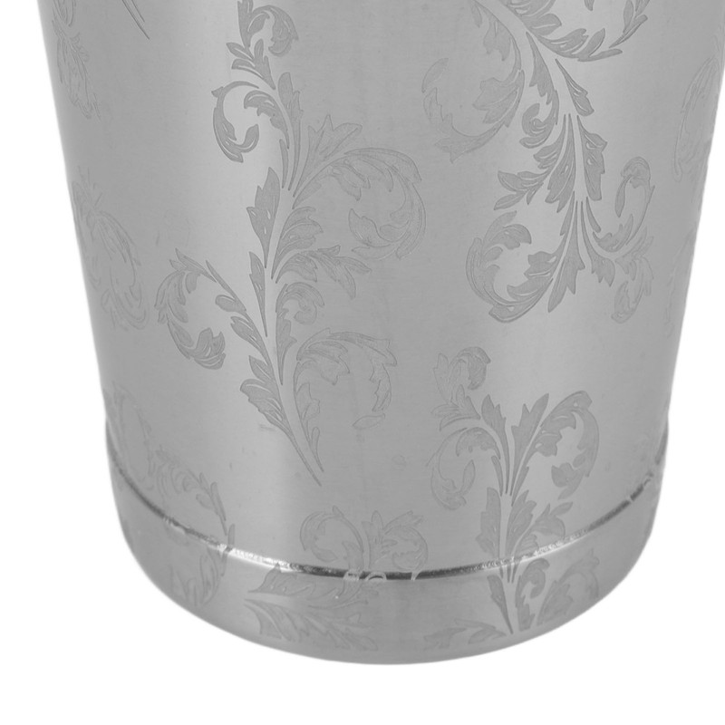 Stainless Steel Cocktail Shaker Engraved Martini Shaker Silver Japanese American