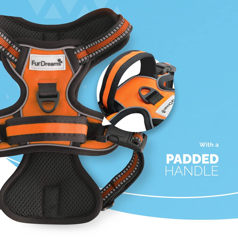 FurDreams Dog Harness – Secure Padded Vest Harness, Comfortable Material