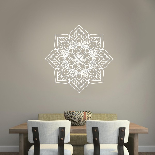 Vinyl Wall Art Decal - Flower Mandala - 23" x