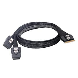 xiwai PCI-E Ultraport Slimline SAS Slim 4.0 SFF-8654 8i 74pin to Dual SFF-8087 Mini SAS Cable PCI-Express