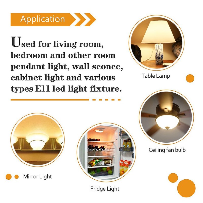 Yuyilight [4-Pack] E11 led Bulb, 90W Equivalent Halogen Replacement Lights,