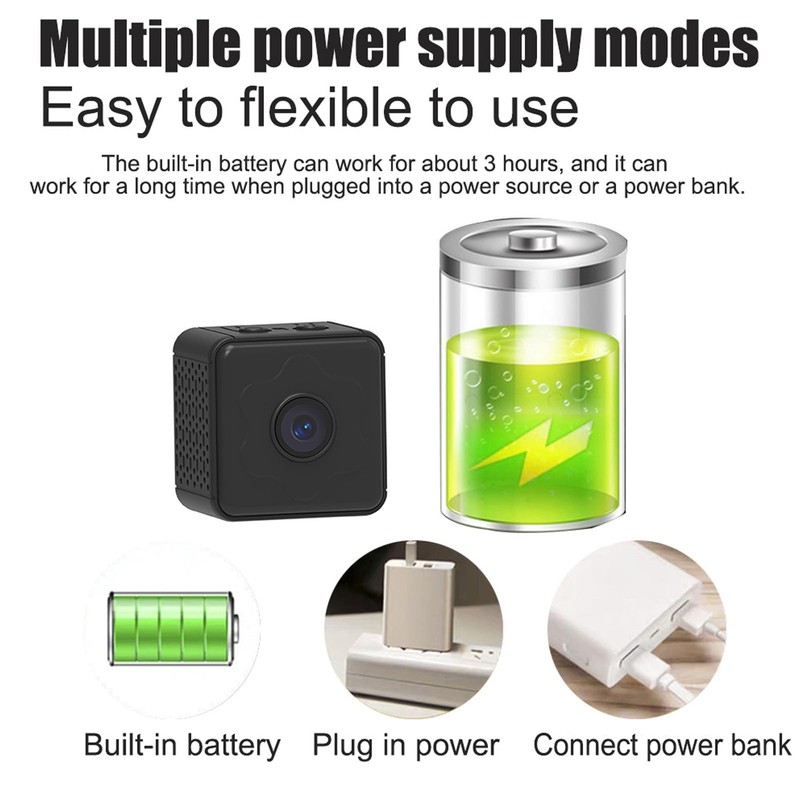 Cordless Wi Fi Small Camera, Indoor Security Camera with Phone