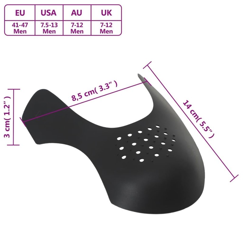 vidaXL Kink Protection for Shoes 2 Pairs EU 41-47 Plastic,