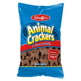 STAUFFERS Chocolate Animal Crackers - 12 Count, 8oz Bags - Classic Animal-Shaped Snacks for the Family