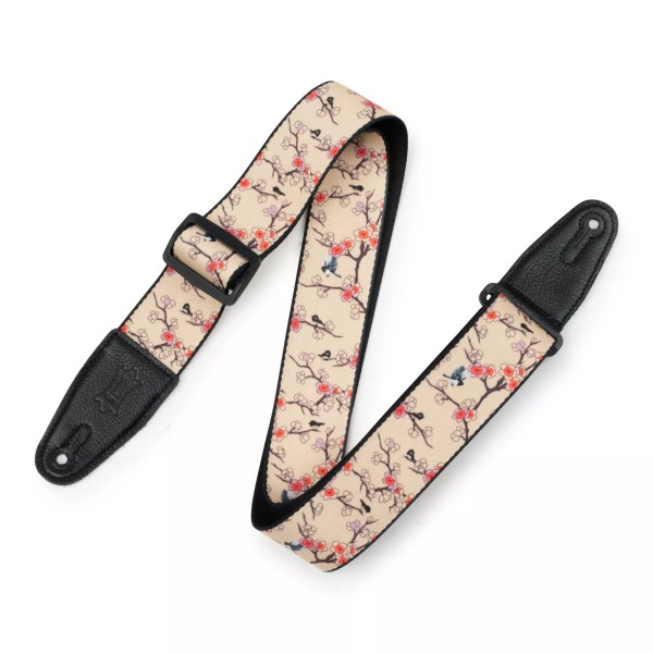 Levy's MPD2-115 2" Polyester Guitar Strap - Cherry Trees &