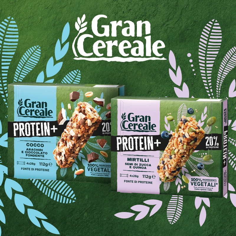 Gran Cereale, Barrette Proteiche con Mirtilli, Semi di Zucca e