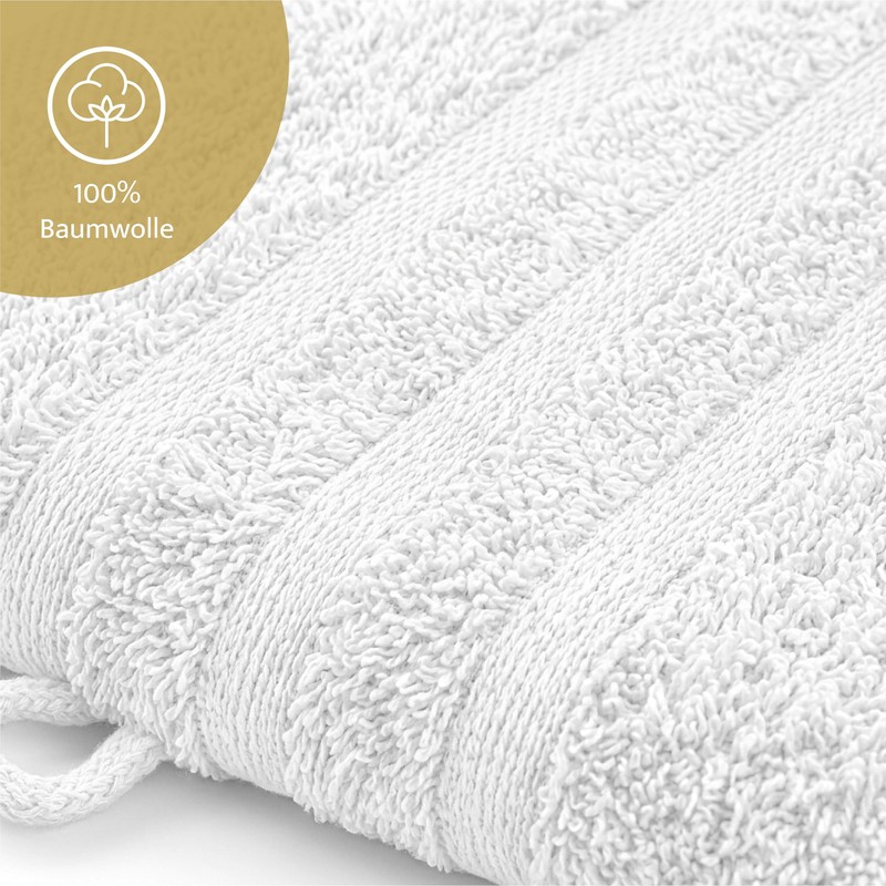 Lavea Elena Wash Mitts, Set of 10, 15 x 21