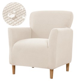 CRFATOP Stretch Mid Century Modern Armchair Slipcover 1-Piece Solid Accent Chair Covers with Arms Soft Waterproof Chair Slipcovers for Living Room Furniture Protector Office Reception Reading,A02