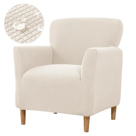CRFATOP Stretch Mid Century Modern Armchair Slipcover 1-Piece Solid Accent Chair Covers with Arms Soft Waterproof Chair Slipcovers for Living Room Furniture Protector Office Reception Reading,A02