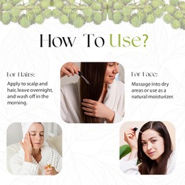 SANOOR Jamaican Glow Castor Elixir Oil | 100% Pure (2.02oz)| Infused with Nutrients Pure Hair Butter | Cold-pressed | 60ml