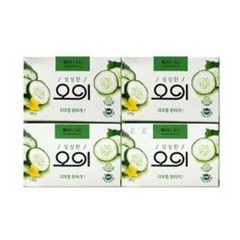 Face Wash Soap Face Wash Shower Bath Cleansing Soap Cucumber 4p / 세수 비누 세안 샤워 목욕 클렌징 솝 오이 4p