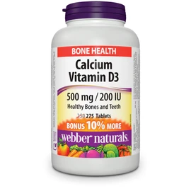 Webber Naturals Webber Naturals Calcium Carbonate with Vitamin D3, 275 Tablets, Helps Support Bones and Teeth