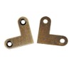 Tiazza 8Pcs Antique L Shape Brass Flat Corner Bracket Joint