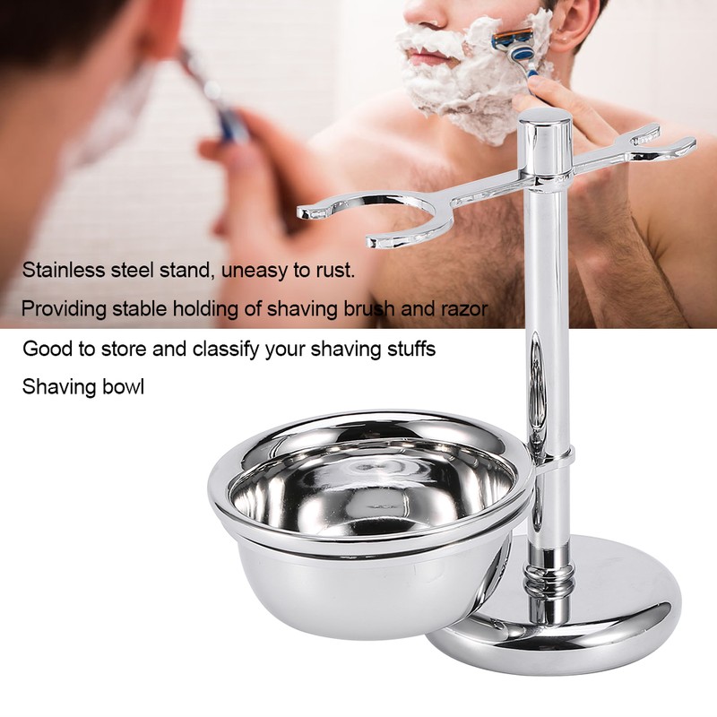 Mens Luxury Shaving Kit Stainless Steel Shaver Brush & Safety