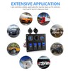 12-24V 4 Gang Toggle Blue LED Rocker Switch Panel Circuit