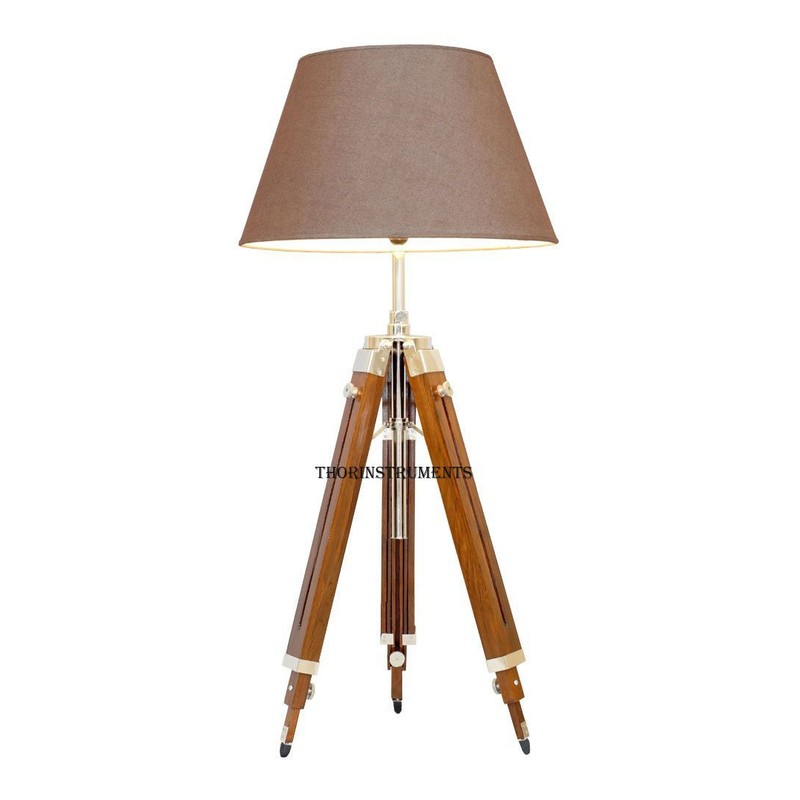 Thor Classical Designer Marine Tripod Floor Lamp Retro Vintage Wooden