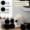 6 Pack Wool Dryer Balls, Black, 2.75 in/7 cm