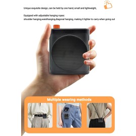 Wireless Voice Amplifier with Wireless Lavalier Microphone,Portable Speaker megaphone with Dual Lavalier Lapel Clip Bluetooth Microphone for Teacher Streaming Class Speech Meeting Yoga Guides