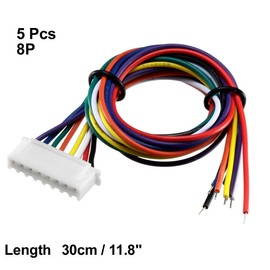 uxcell 7S 8Pin Female -XH Lipo Balance Wire Extension Lead Charger Plug Terminal Cable 26AWG 30cm 5Pcs