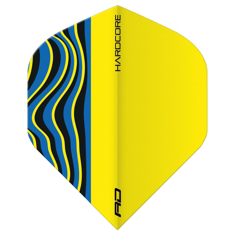 RED DRAGON Hardcore Radical Yellow Wave Dart Flights - 4