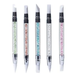 Pinceles De Silicón Doble Para Uñas Paquete Con 5 Piezas